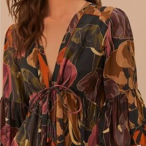 Farm Rio Green Elephants Maci Dress